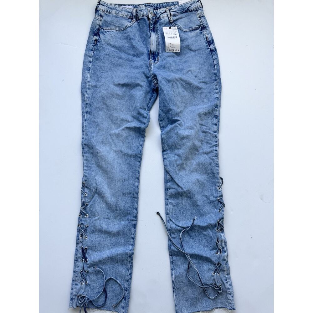 ZARA Slim Flare Super High Rise Slim leg Long Lenght comfort Size 12